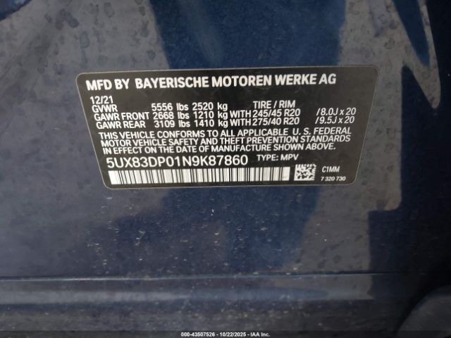 2022 BMW X3 5UX83DP01N9K87860 Photo 8