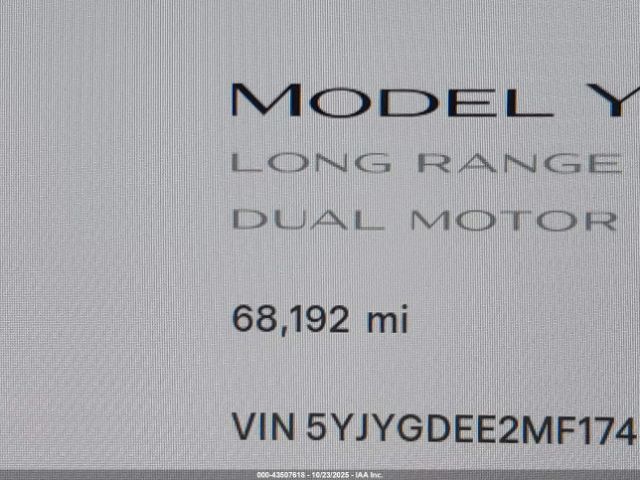 2021 TESLA MODEL Y 5YJYGDEE2MF174296 Photo 6