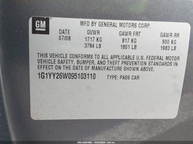 2009 CHEVROLET CORVETTE 1G1YY26W095103110 Photo 8