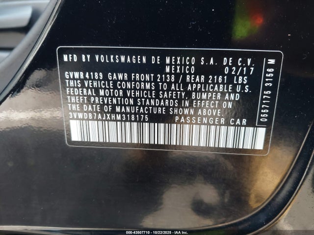 Volkswagen Jetta 1.4t Se 2017 3VWDB7AJXHM318175 Image 9