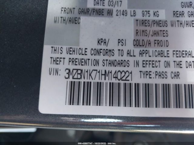 2017 MAZDA MAZDA3 3MZBN1K71HM140221 Photo 8