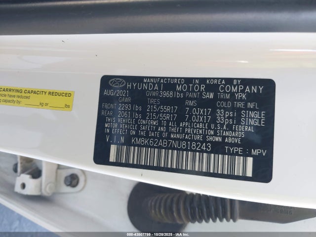Hyundai Kona Sel 2022 KM8K62AB7NU818243 Image 9