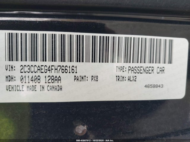 Chrysler 300C 2015 2C3CCAEG4FH766161 Image 9