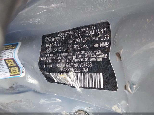 2021 HYUNDAI ELANTRA KMHLR4AF8MU197488 Photo 8