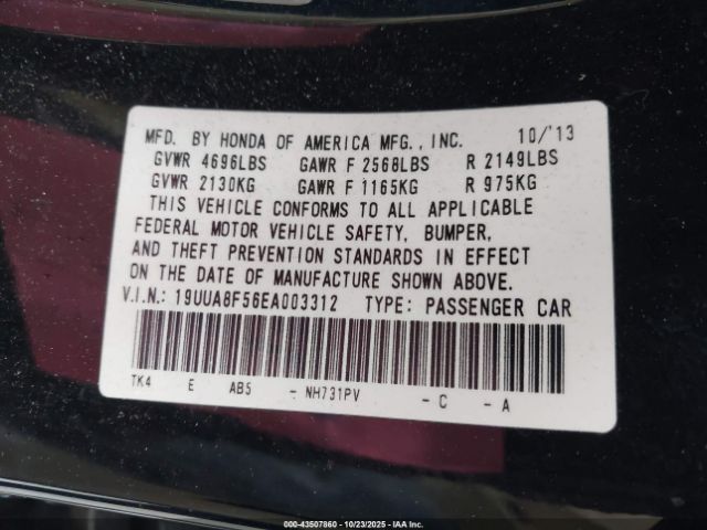 2014 ACURA TL 19UUA8F56EA003312 Photo 8