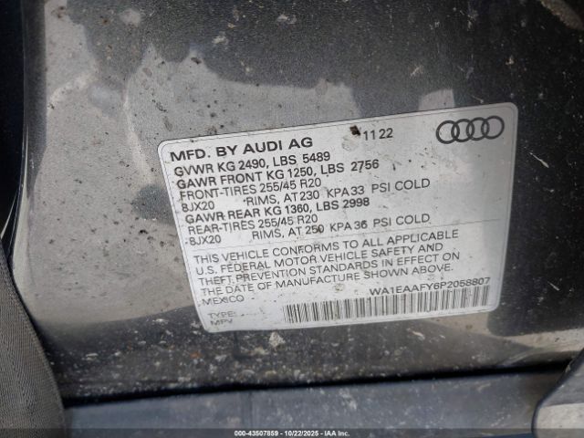 2023 AUDI Q5 WA1EAAFY6P2058807 Photo 8