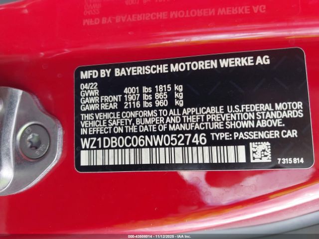 2022 TOYOTA GR SUPRA WZ1DB0C06NW052746 Photo 8