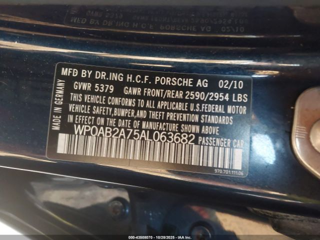 2010 PORSCHE PANAMERA WP0AB2A75AL063682 Photo 8