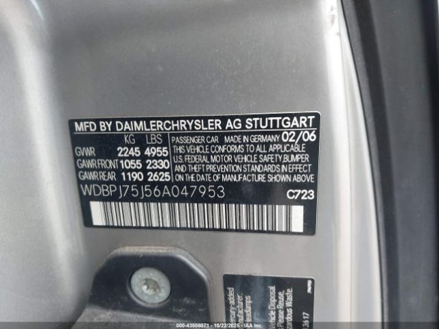2006 MERCEDES-BENZ CL 500 WDBPJ75J56A047953 Photo 8