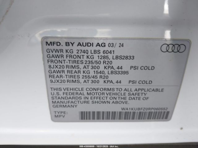 2024 AUDI Q4 E-TRON WA1KUBFZ0RP060552 Photo 8