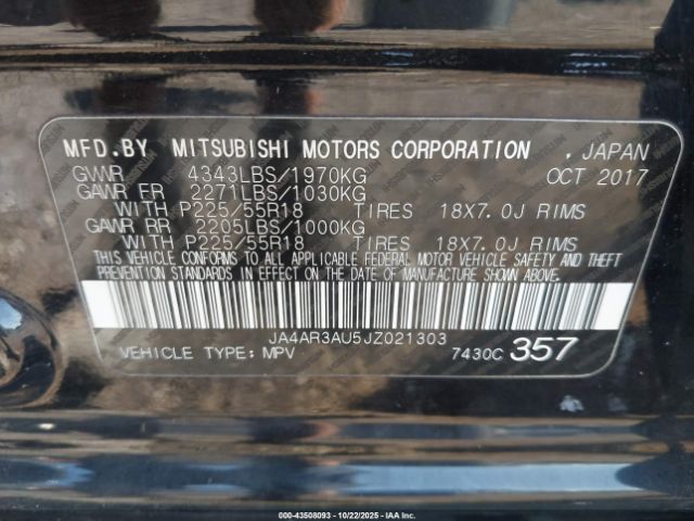 2018 MITSUBISHI OUTLANDER SPORT JA4AR3AU5JZ021303 Photo 8