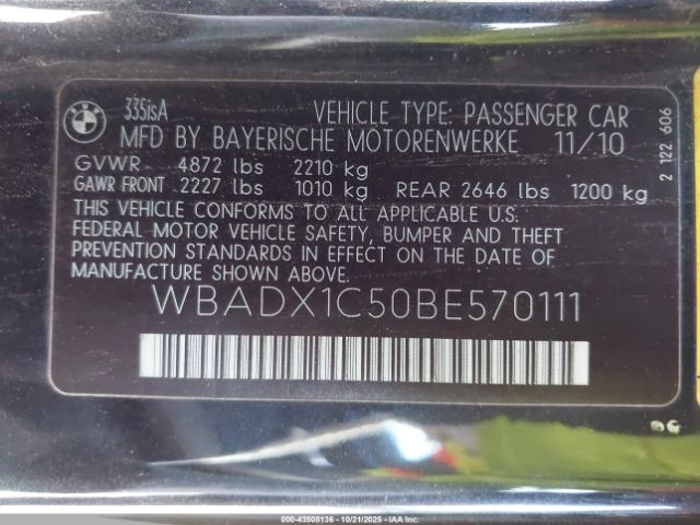 2011 BMW 335IS WBADX1C50BE570111 Photo 8