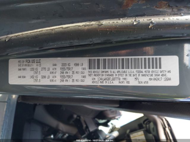 2015 JEEP WRANGLER 1C4AJWAG8FL687770 Photo 8