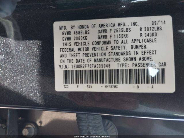 2015 ACURA TLX 19UUB2F76FA005946 Photo 8