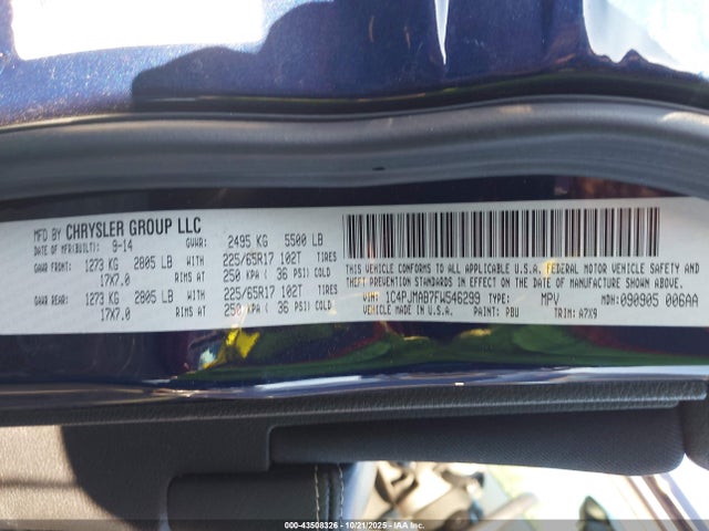 Jeep Cherokee Sport 2015 1C4PJMAB7FW546299 Image 9