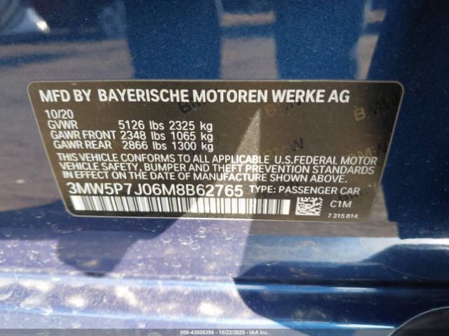 2021 BMW 3 SERIES 3MW5P7J06M8B62765 Photo 8