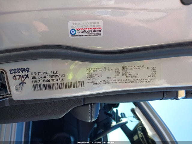 2021 JEEP GRAND CHEROKEE L 1C4RJKDG0M8158112 Photo 8