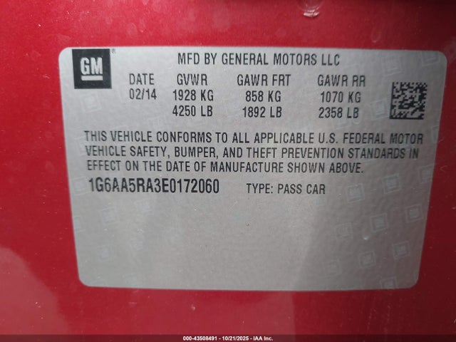 2014 CADILLAC ATS 1G6AA5RA3E0172060 Photo 8