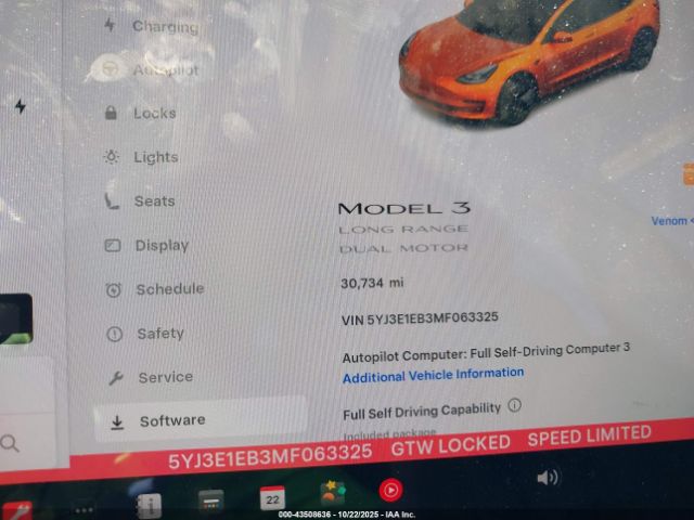 2021 TESLA MODEL 3 5YJ3E1EB3MF063325 Photo 6