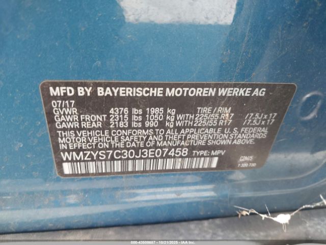 2018 MINI COUNTRYMAN WMZYS7C30J3E07458 Photo 8