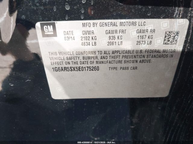 2014 CADILLAC CTS 1G6AR5SX5E0175260 Photo 8