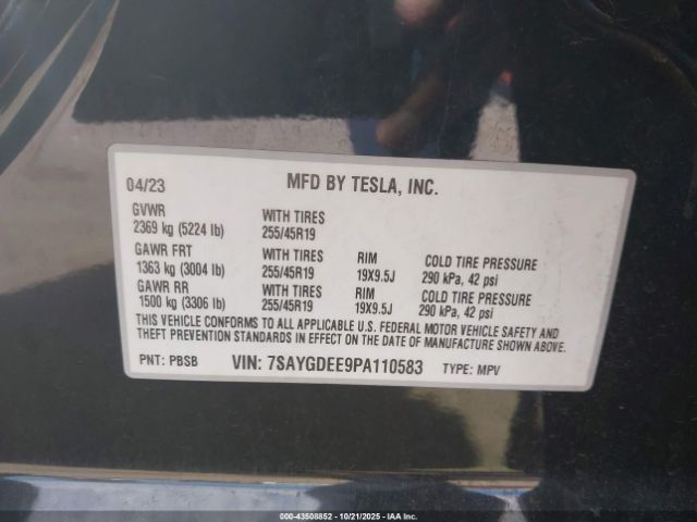 2023 TESLA MODEL Y 7SAYGDEE9PA110583 Photo 8