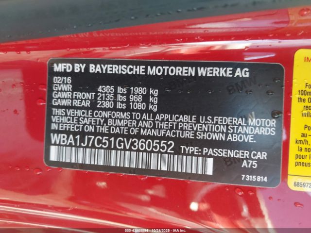 2016 BMW M235I WBA1J7C51GV360552 Photo 8