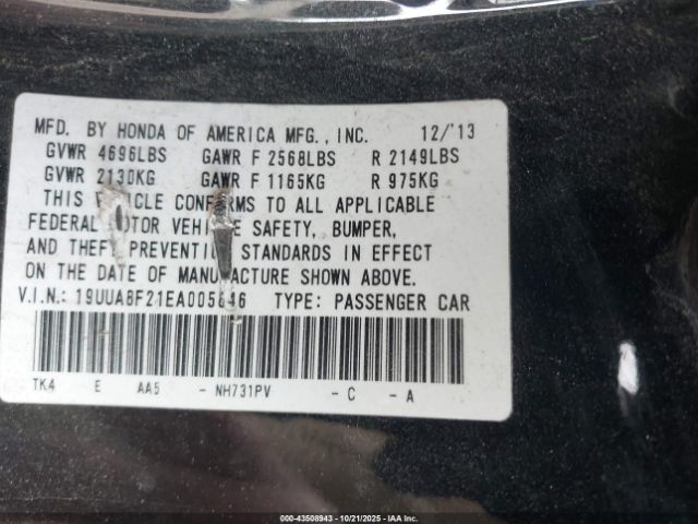2014 ACURA TL 19UUA8F21EA005846 Photo 8