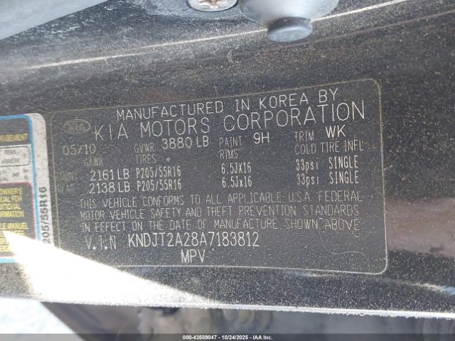 2010 KIA SOUL KNDJT2A28A7183812 Photo 8