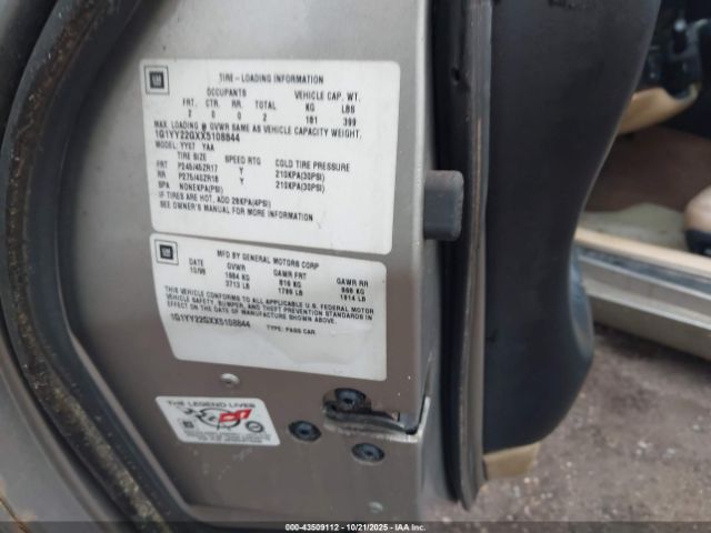 1999 CHEVROLET CORVETTE 1G1YY22GXX5108844 Photo 8