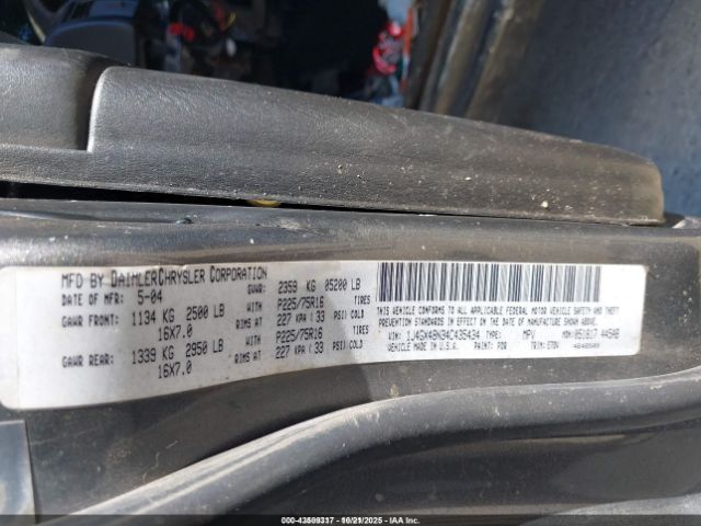 2004 JEEP GRAND CHEROKEE 1J4GX48N34C435434 Photo 8