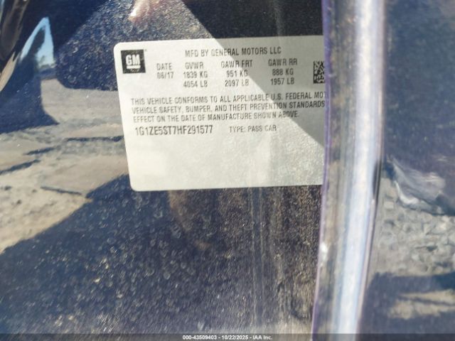 2017 CHEVROLET MALIBU 1G1ZE5ST7HF291577 Photo 8