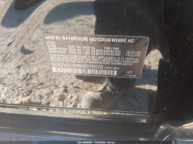 2021 BMW X4 5UX2V5C09M9D75570 Photo 8