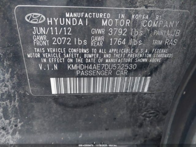 2013 HYUNDAI ELANTRA KMHDH4AE7DU572530 Photo 8