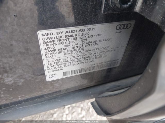 2021 AUDI Q7 WA1LXAF72MD034534 Photo 8