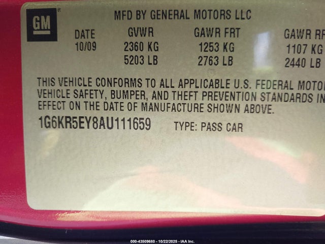 2010 CADILLAC DTS 1G6KR5EY8AU111659 Photo 8