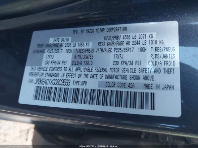 2016 MAZDA CX-5 JM3KE4CYXG0803533 Photo 8