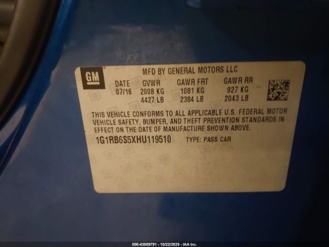 2017 CHEVROLET VOLT 1G1RB6S5XHU119510 Photo 8