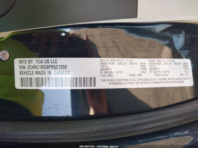 2023 CHRYSLER PACIFICA 2C4RC1BG9PR521250 Photo 8