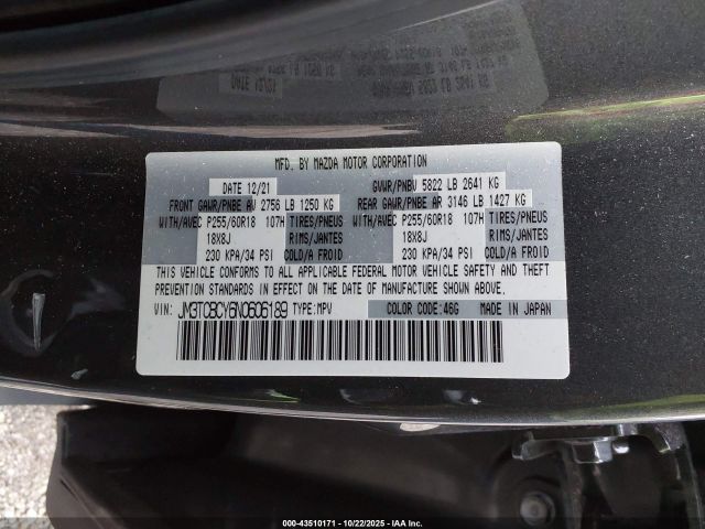 2022 MAZDA CX-9 JM3TCBCY6N0606189 Photo 8