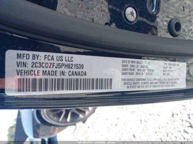 2023 DODGE CHALLENGER 2C3CDZFJ5PH621539 Photo 8