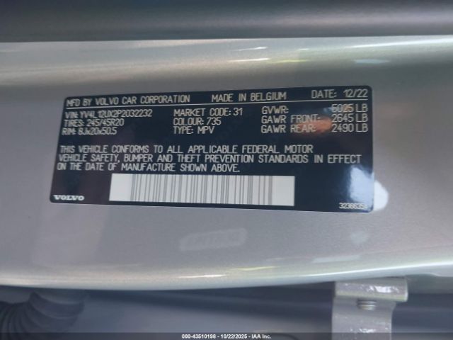 2023 VOLVO XC40 YV4L12UX2P2032232 Photo 8