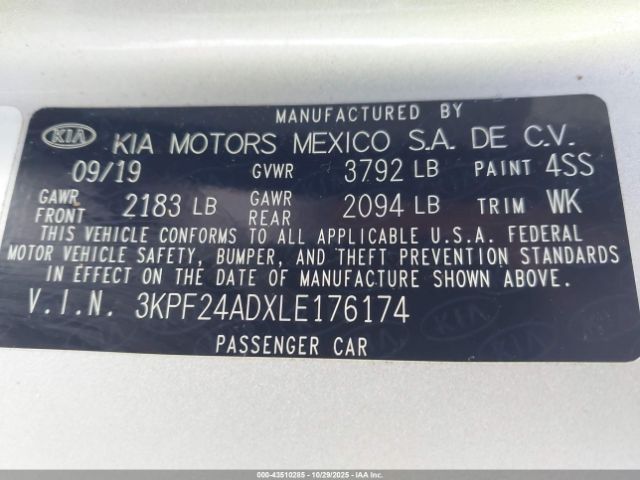 2020 KIA FORTE 3KPF24ADXLE176174 Photo 8
