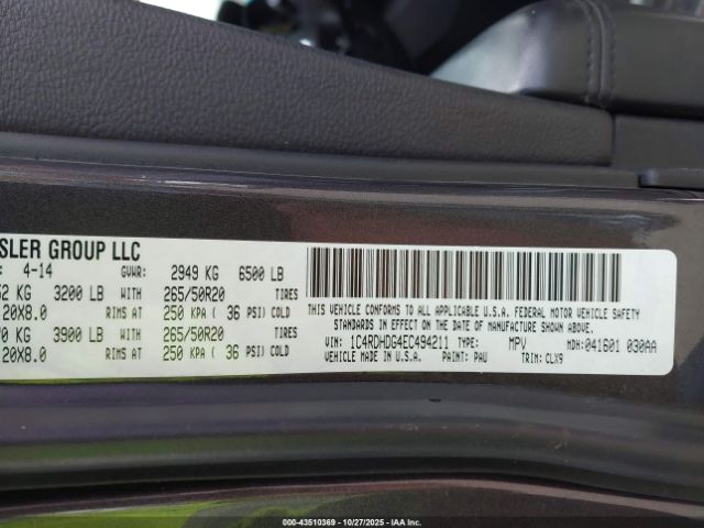 2014 DODGE DURANGO 1C4RDHDG4EC494211 Photo 8