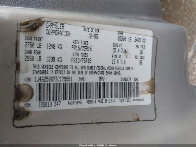 1996 JEEP GRAND CHEROKEE 1J4GZ58S7TC179951 Photo 8