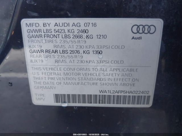 2017 AUDI Q5 WA1L2AFP5HA022402 Photo 8