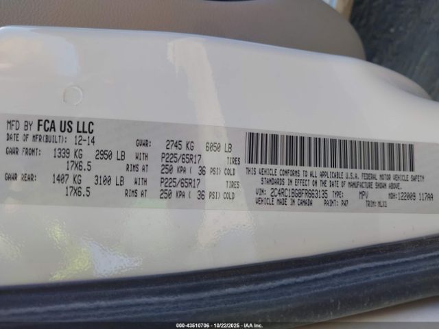 2015 CHRYSLER TOWN & COUNTRY 2C4RC1BG8FR663135 Photo 8