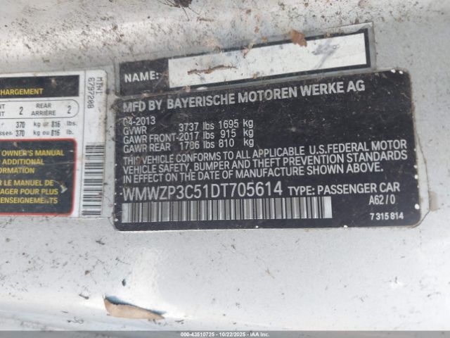 2013 MINI CONVERTIBLE WMWZP3C51DT705614 Photo 8