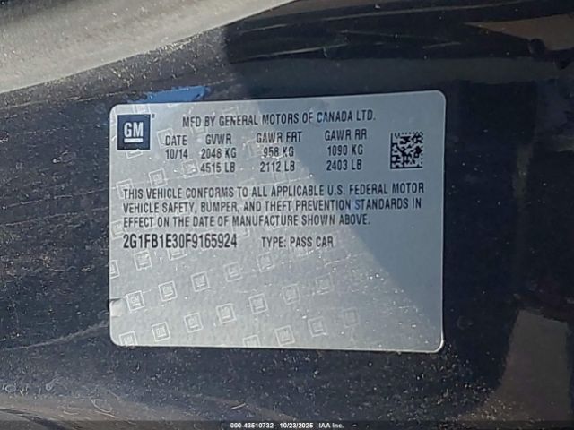 2015 CHEVROLET CAMARO 2G1FB1E30F9165924 Photo 8