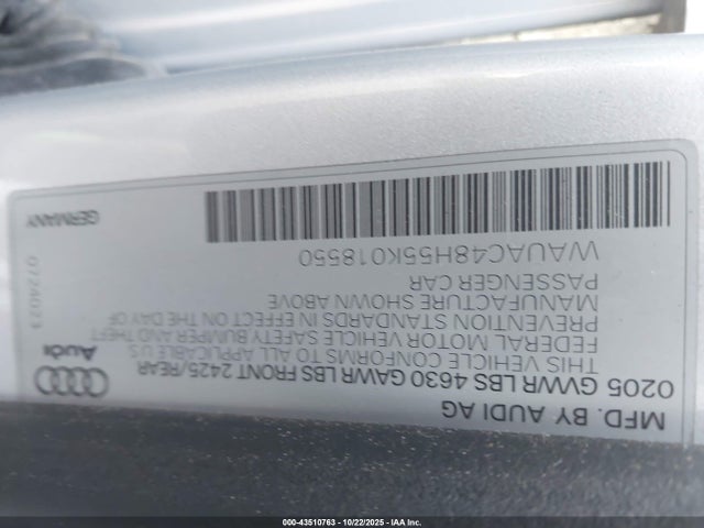 2005 AUDI A4 WAUAC48H55K018550 Photo 8